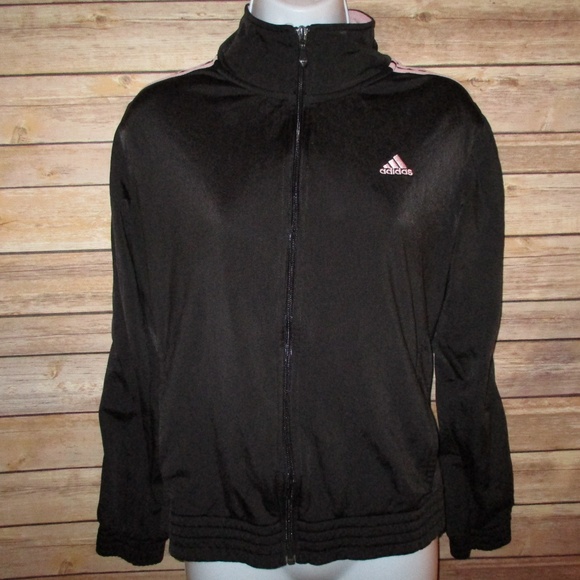 adidas black 3 stripe jacket women's